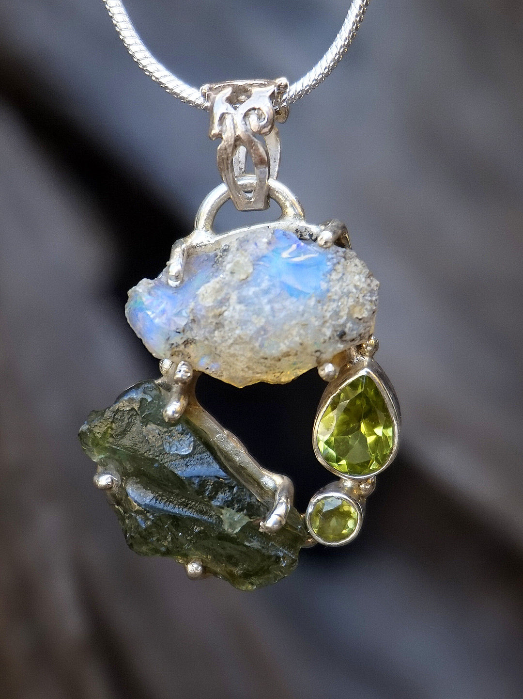 Czech Moldavite shops and Ethiopian Opal Pendant